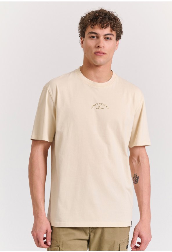 Relaxed fit t-shirt με text artwork τύπωμα στην πλάτη