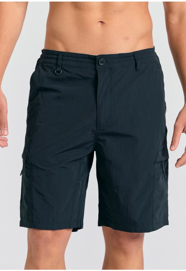Men's plain cargo swim shorts