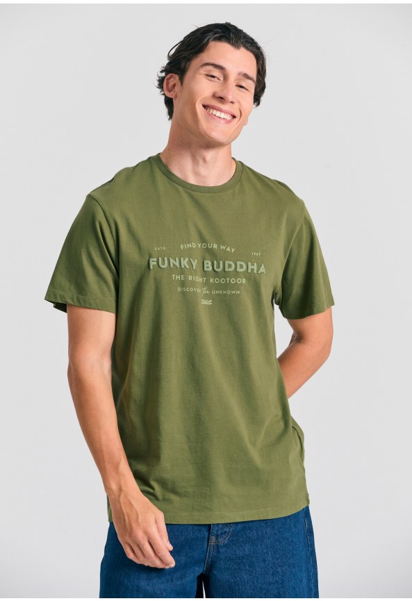 T-shirt με embossed τύπωμα από οργανικό βαμβάκι