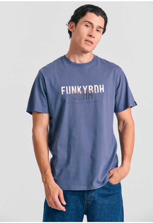 T-shirt with faded print on the chest