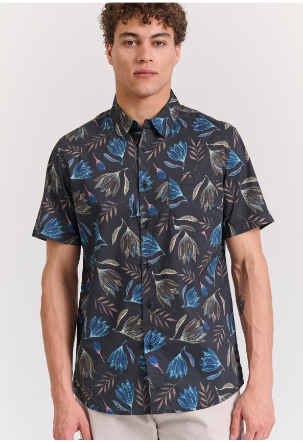 Resort πουκάμισο με φλοράλ τύπωμα