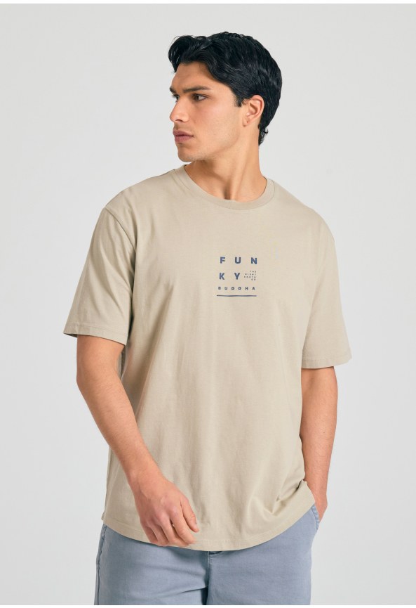 Relaxed t-shirt με text artwork τύπωμα στην πλάτη