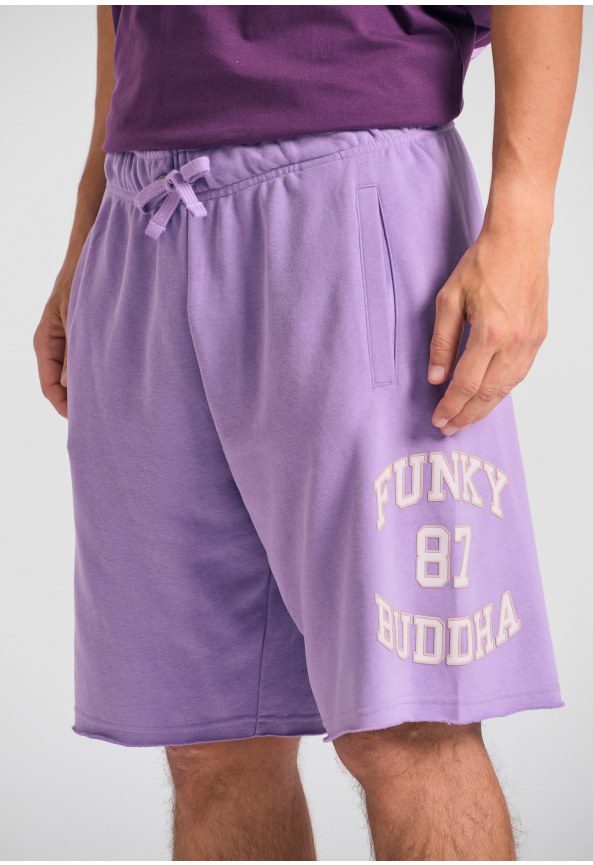 Wide leg fit αθλητική βερμούδα με branded τύπωμα