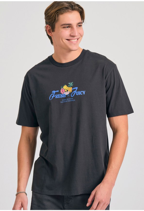 Relaxed fit t-shirt με τύπωμα στην πλάτη