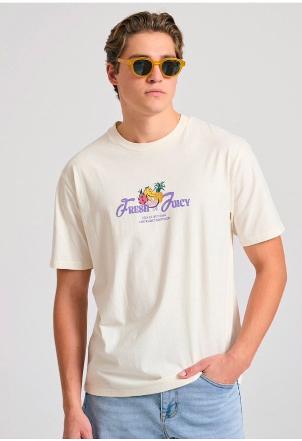 Relaxed fit t-shirt με τύπωμα στην πλάτη