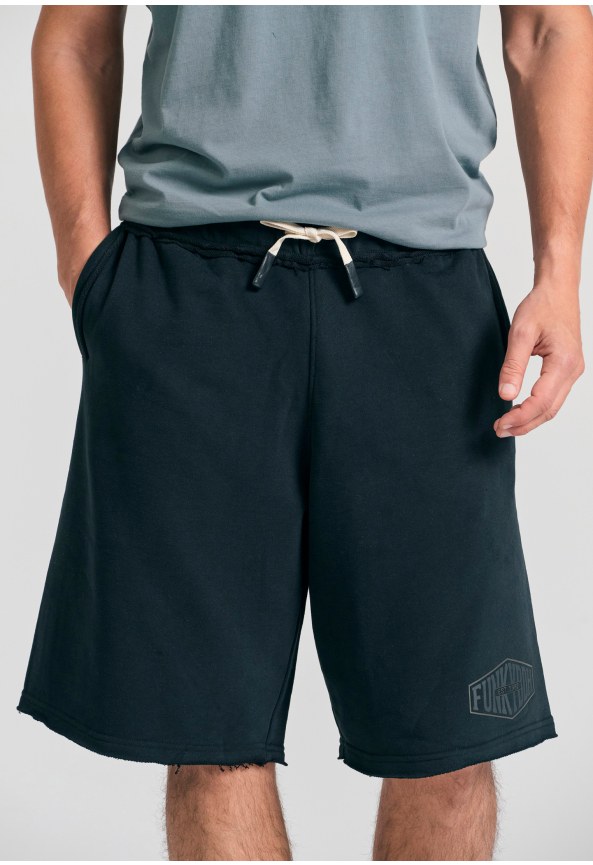 Oversized αθλητική βερμούδα με Funky Buddha τύπωμα