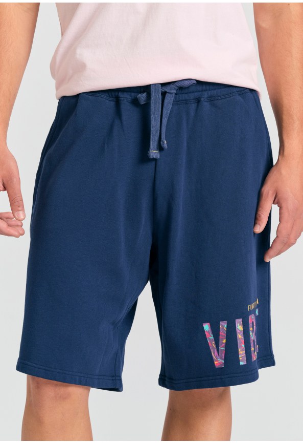 Relaxed fit αθλητική βερμούδα με τύπωμα