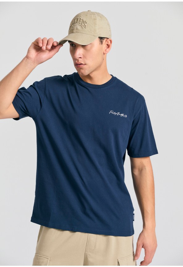 Relaxed fit t-shirt με graphic τύπωμα στην πλάτη