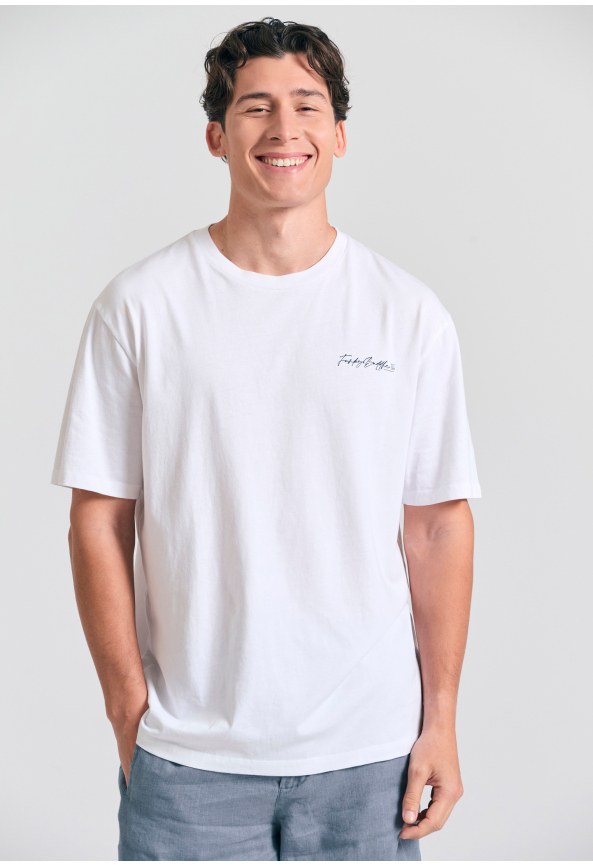 Relaxed fit t-shirt με graphic τύπωμα στην πλάτη