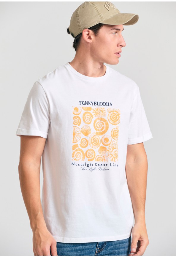 Ανδρικό t-shirt με graphic τύπωμα στο στήθος