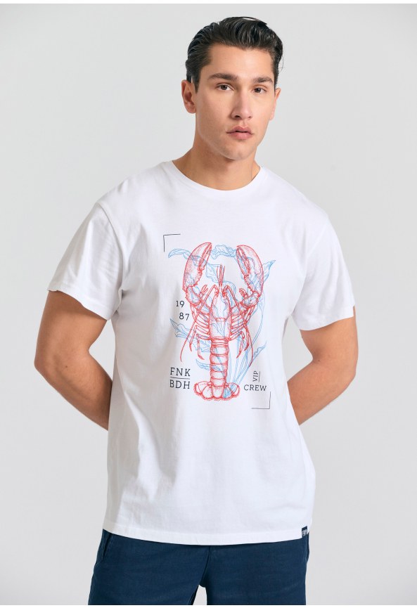 T-shirt με abstract graphic τύπωμα