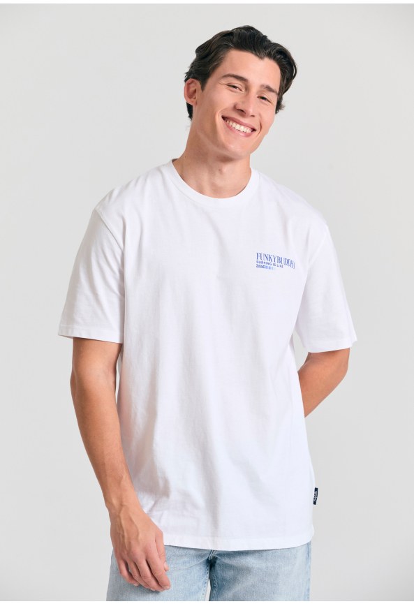 Relaxed t-shirt με vintage τύπωμα στην πλάτη