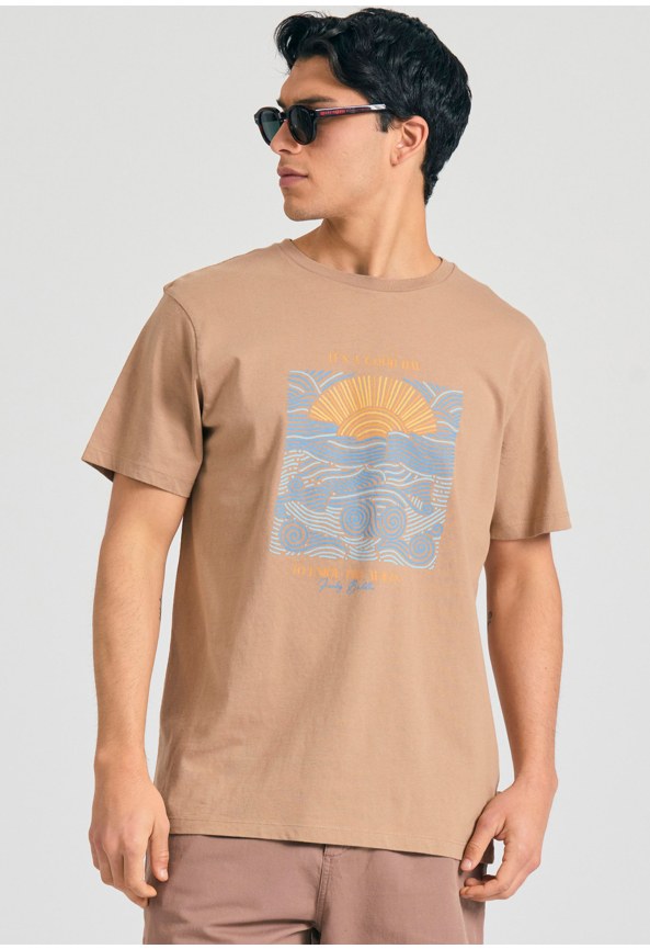 T-shirt με graphic τύπωμα στο στήθος