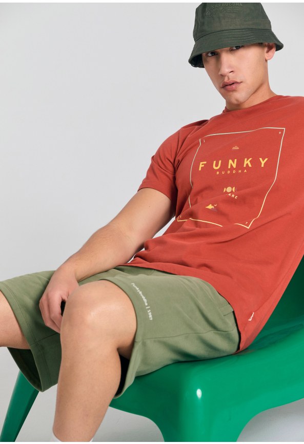 Organic cotton t-shirt με minimal branded τύπωμα