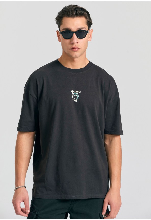 Oversized t-shirt με abstract τύπωμα στην πλάτη