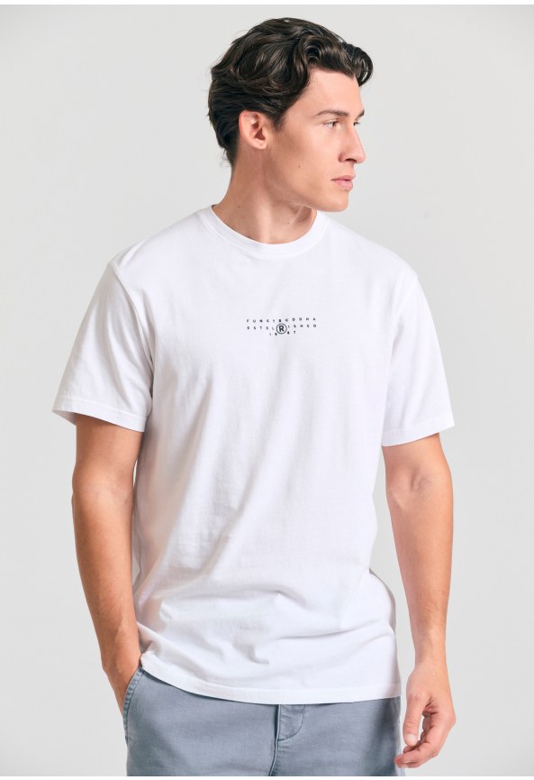 Organic cotton t-shirt με vintage φλοράλ τύπωμα