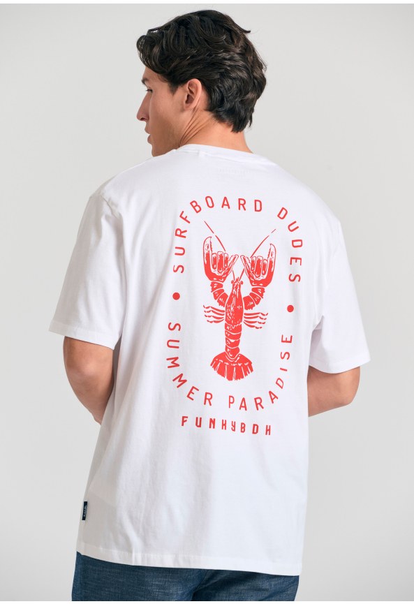 Relaxed fit t-shirt με τύπωμα στην πλάτη