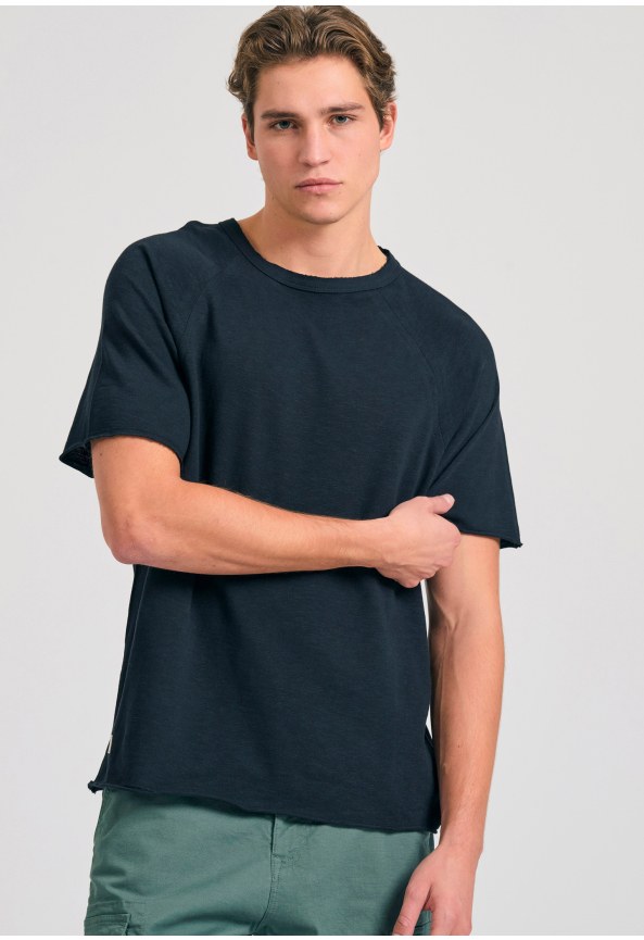 Relaxed fit t-shirt από φλάμα