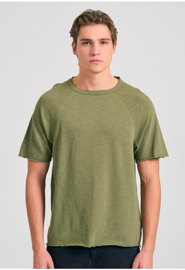 Relaxed fit t-shirt από φλάμα