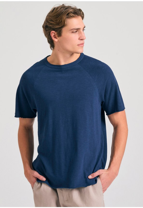 Relaxed fit t-shirt από φλάμα