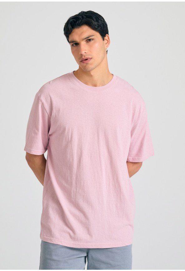 Relaxed fit linen blend t-shirt