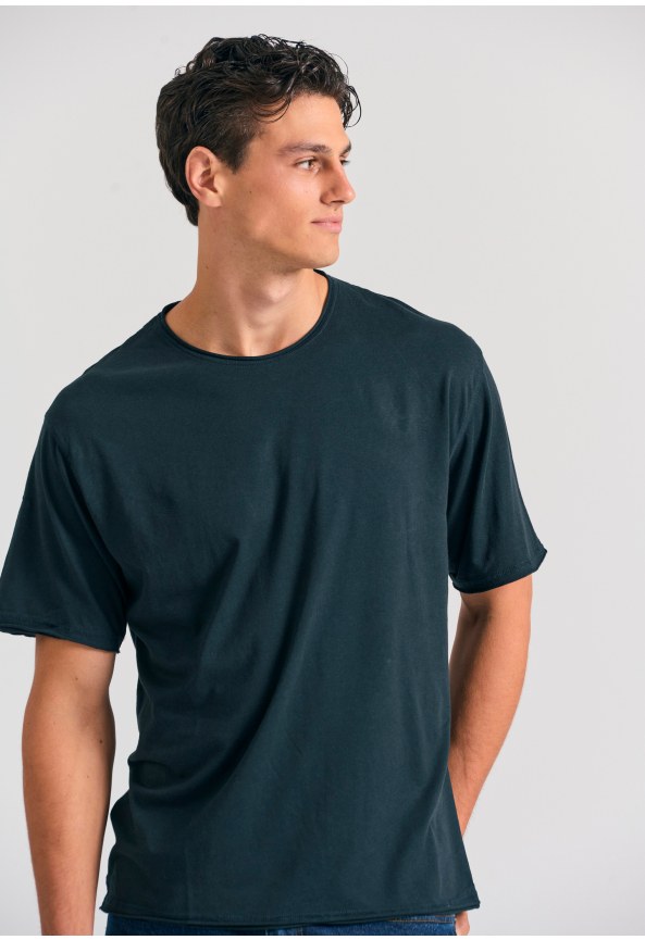 Relaxed fit t-shirt με raw edges
