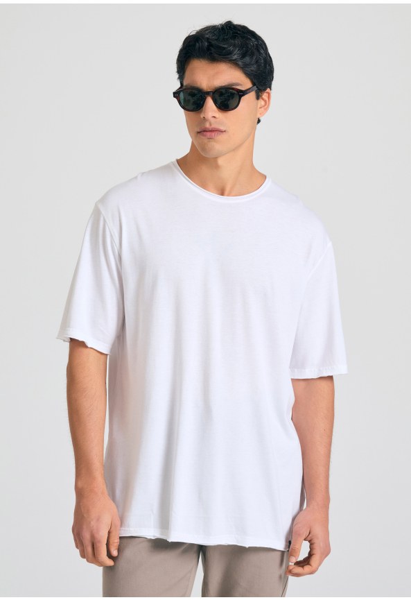 Relaxed fit t-shirt με raw edges