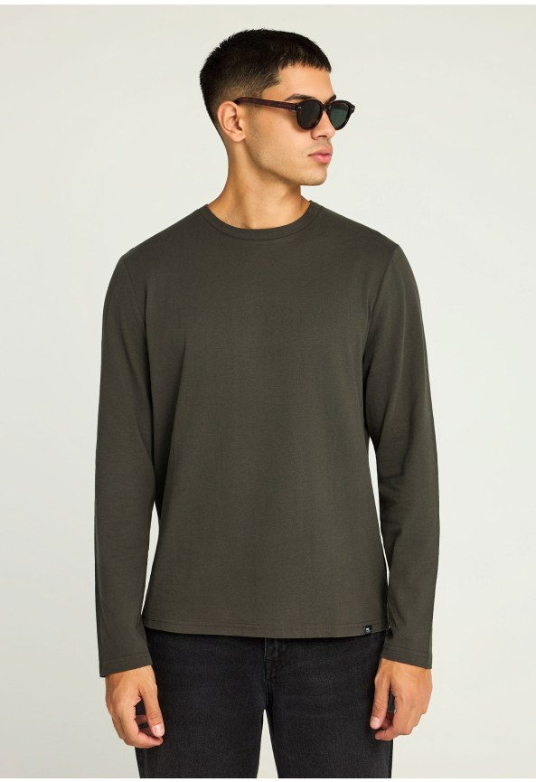 Μακρυμάνικο T-shirt με Funky Buddha τύπωμα στο στήθος