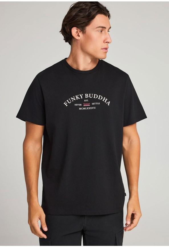 T-Shirt with Text Logo Chest Print