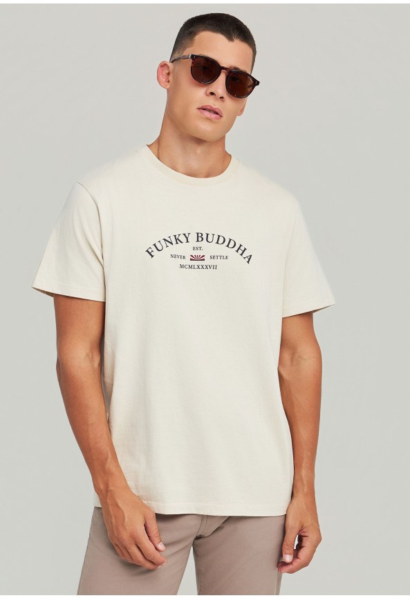 T-Shirt with Text Logo Chest Print