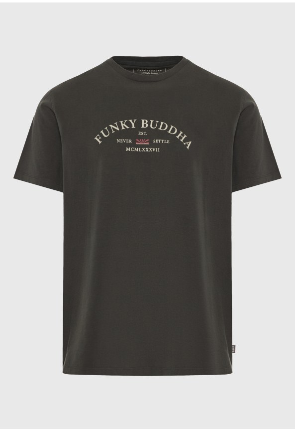 T-Shirt with Text Logo Chest Print