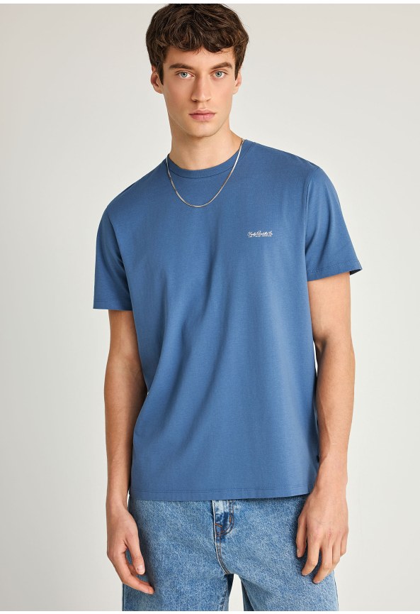  Ανδρικό μονόχρωμο T-shirt  - The basics collection