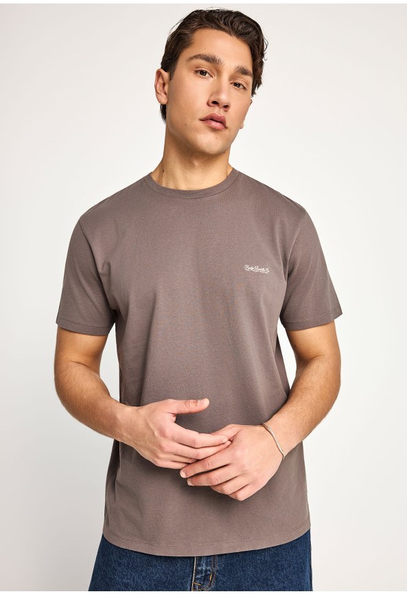  Ανδρικό μονόχρωμο T-shirt  - The basics collection