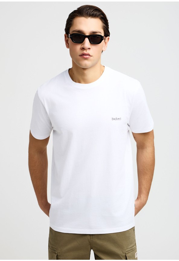  Ανδρικό μονόχρωμο T-shirt  - The basics collection