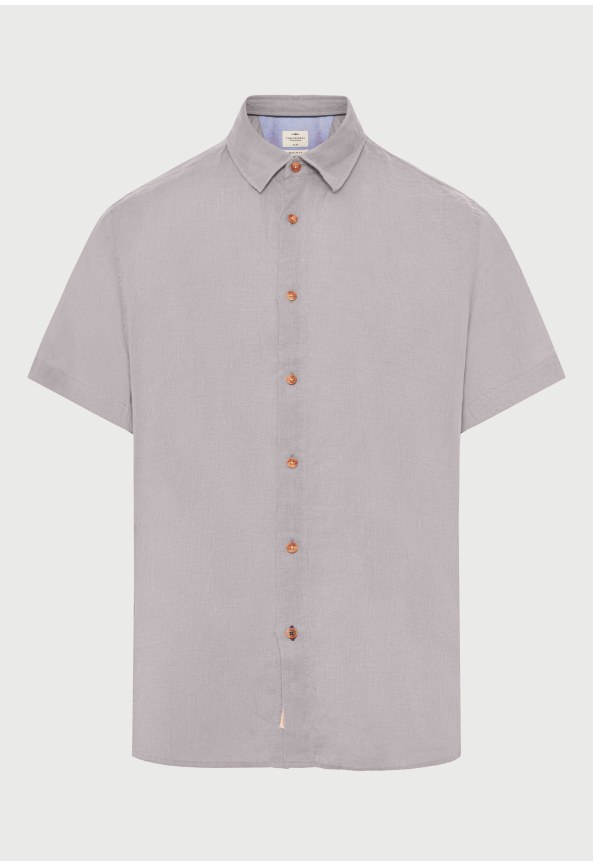 Ανδρικό λινό πουκάμισο με κοντό μανίκι - The essentials