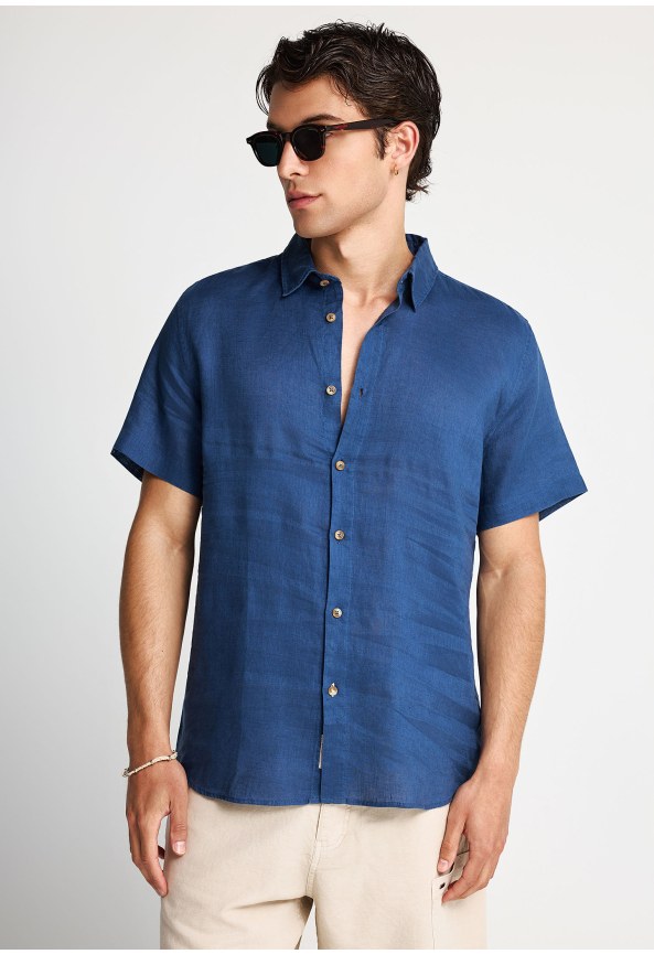 Men's short-sleeve linen shirt - The essentials
