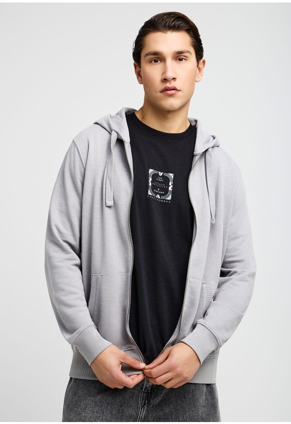 Ανδρική ζακέτα φούτερ με κουκούλα - The Essentials