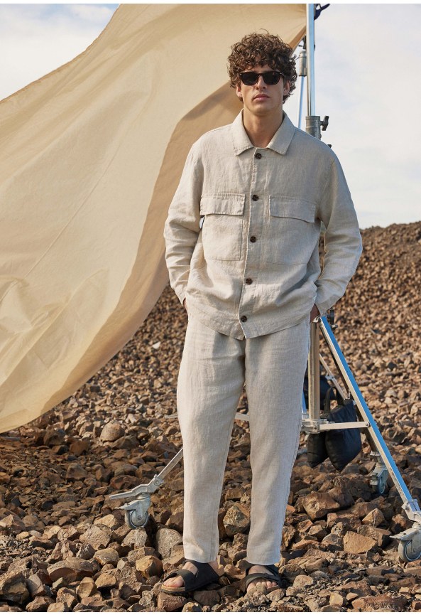 Men's casual linen jacket