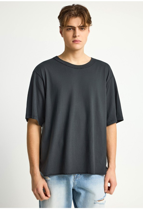 Ανδρικό oversized t-shirt από βαμβάκι - The essentials