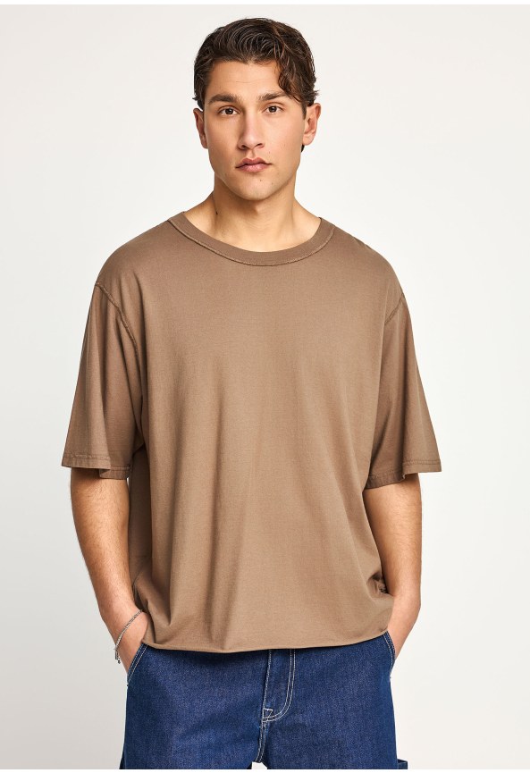 Ανδρικό oversized t-shirt από βαμβάκι - The essentials