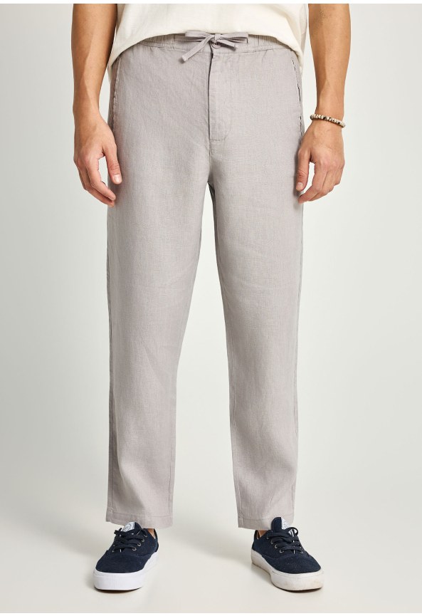 Ανδρικό comfort fit λινό chino παντελόνι