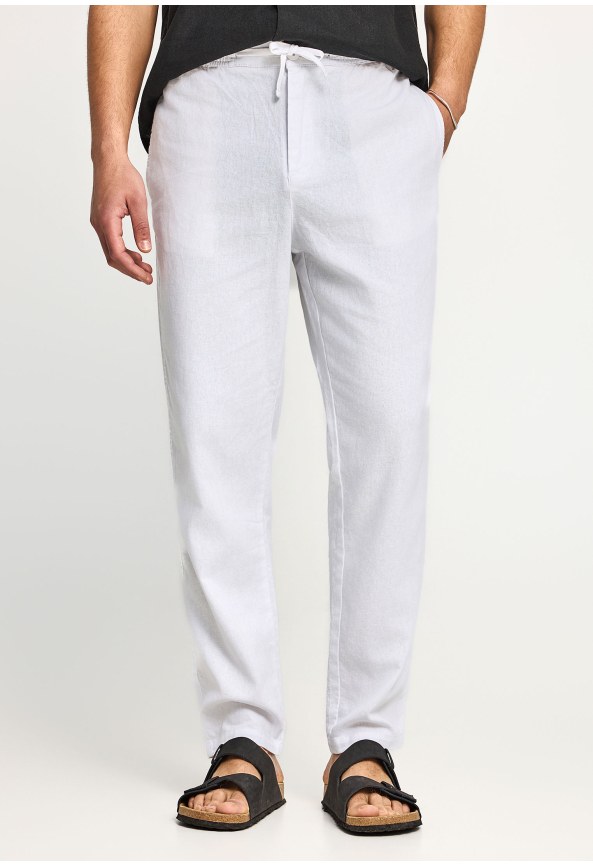 Ανδρικό comfort fit λινό chino παντελόνι