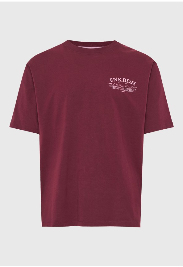 Ανδρικό relaxed t-shirt με τύπωμα στην πλάτη