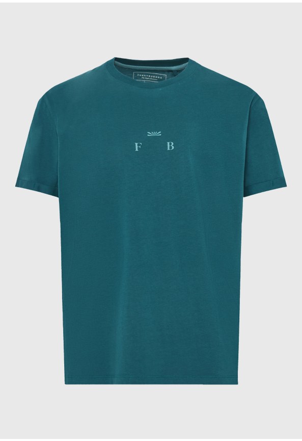 Ανδρικό relaxed t-shirt με τύπωμα στην πλάτη