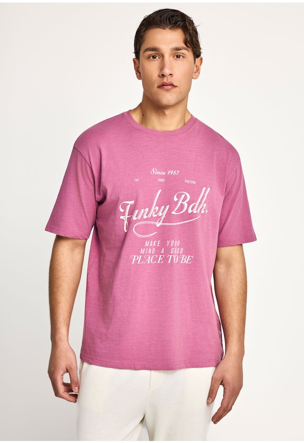 Ανδρικό relaxed t-shirt με τύπωμα