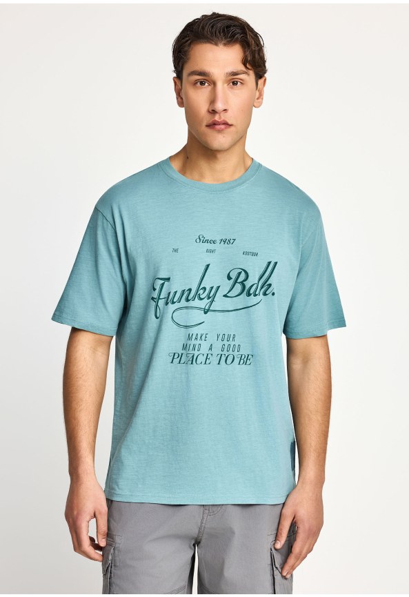 Ανδρικό relaxed t-shirt με τύπωμα