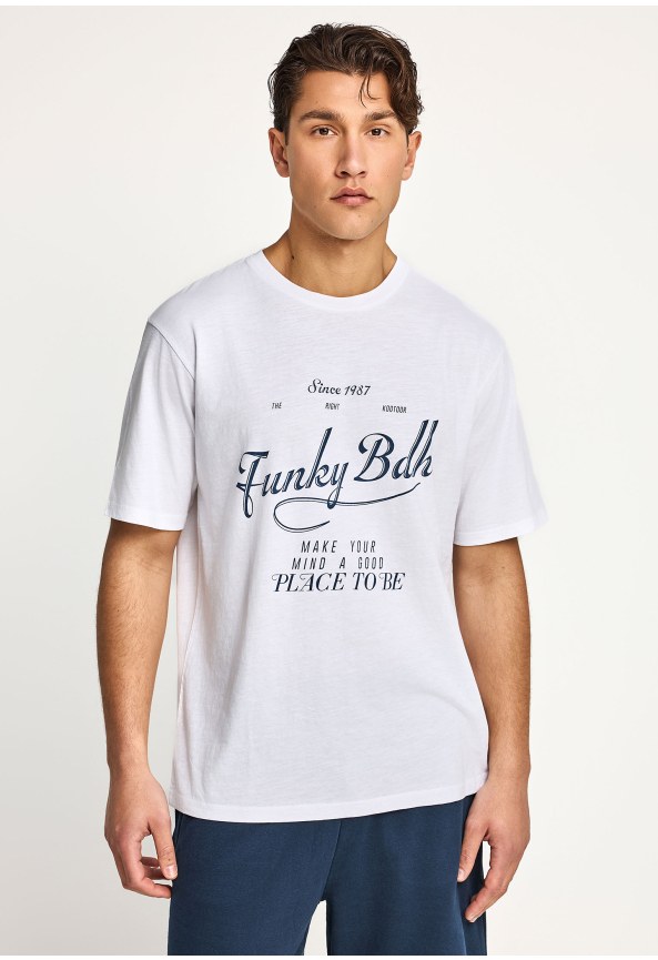 Ανδρικό relaxed t-shirt με τύπωμα