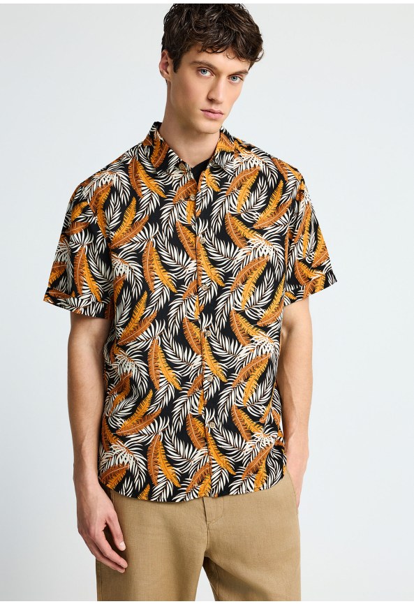 Ανδρικό relaxed lyocell blend πουκάμισο