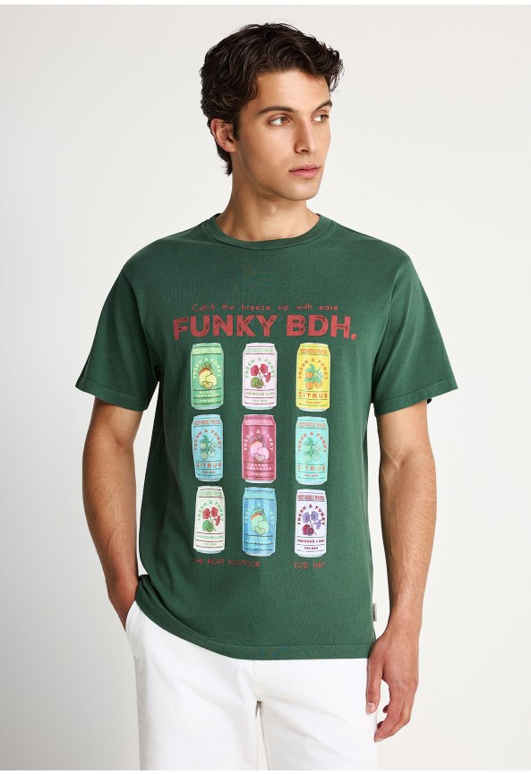 Ανδρικό βαμβακερό t-shirt με τύπωμα