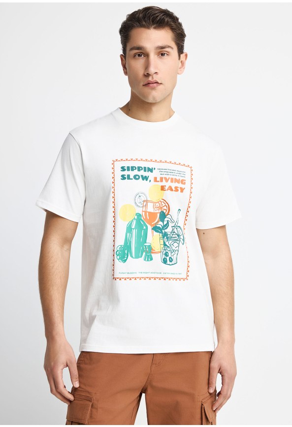 Ανδρικό βαμβακερό t-shirt με τύπωμα